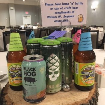 Every guest at lunch got a craft beer compliments of William W. Seymour Associates